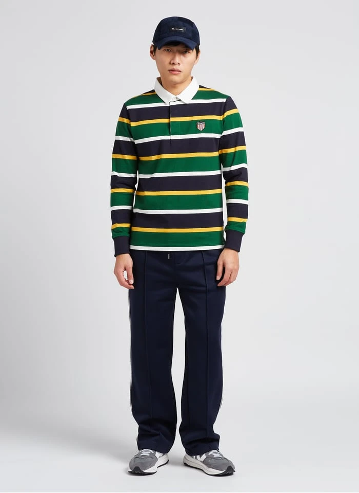 Gant Green Striped Rugby Polo Shirt 3 Gant Green Striped Rugby Polo Shirt - Image 3