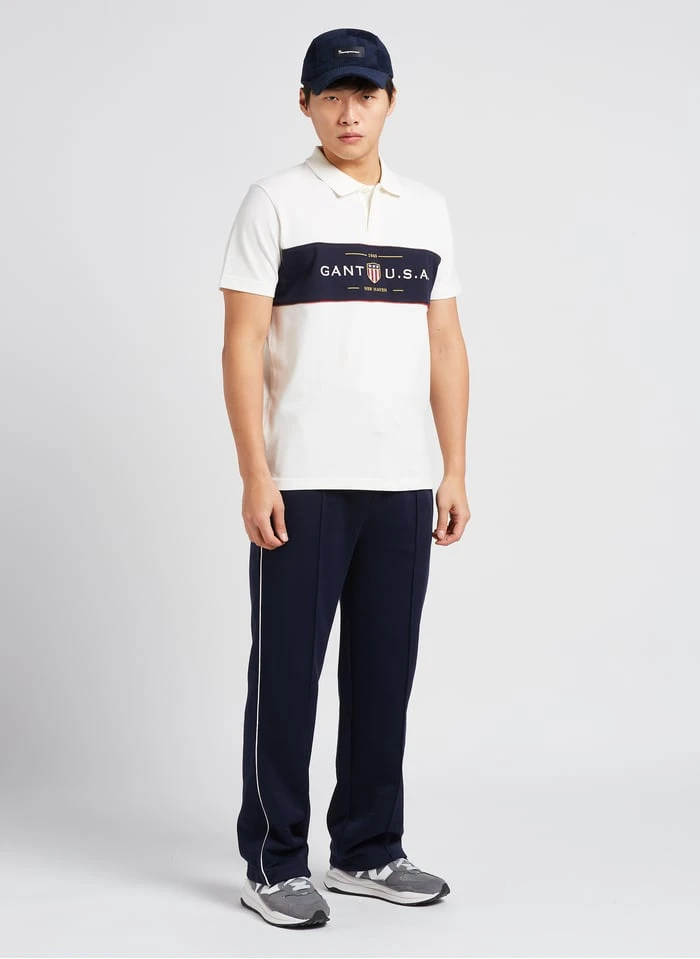 Gant Beige Regular-fit Embroidered Cotton Piqué Polo Shirt 3 Gant Beige Regular-fit Embroidered Cotton Piqué Polo Shirt - Image 3