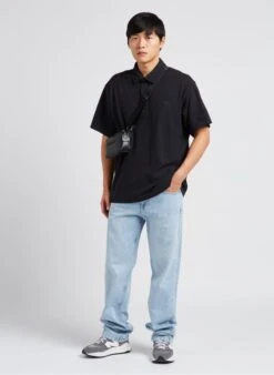 ADIDAS Black Cotton Polo Shirt With Classic Collar -Deals Mode Modee Store 4017213
