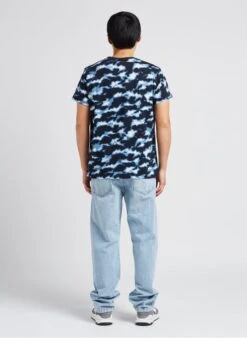 Pepe Jeans REM - Blue Cotton T-shirt With Camouflage Pattern -Deals Mode Modee Store 4017216