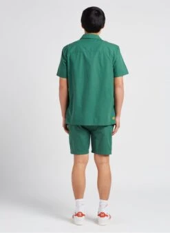 Scotch And Soda Khaki Embroidered Organic Cotton Blend Shirt With Classic Collar -Deals Mode Modee Store 4017343