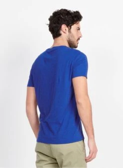 Ikks Blue Printed Cotton T-shirt -Deals Mode Modee Store 4017899