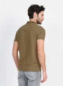 Ikks Khaki Regular-fit Cotton Polo Shirt -Deals Mode Modee Store 4017940