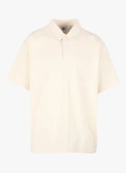 ADIDAS White Loose-fit Cotton Polo Shirt