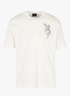 PAUL SMITH White Round-neck Cotton T-shirt