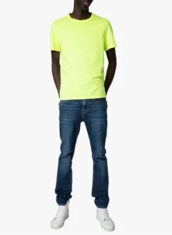 Zadig & Voltaire TED - Yellow Round-neck Cotton T-shirt -Deals Mode Modee Store 4039835