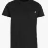 K-Way SIGUR - Black Round-neck Cotton T-shirt