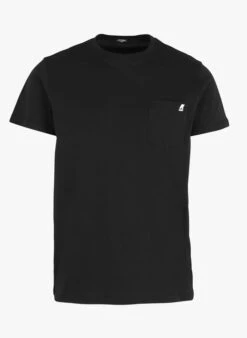K-Way SIGUR - Black Round-neck Cotton T-shirt