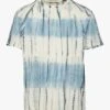 Ikks Blue Tie-dye Print Cotton T-shirt