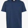 RODGER H - Blue Regular-fit Round-neck Cotton T-shirt