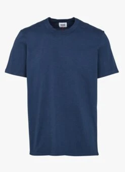 RODGER H - Blue Regular-fit Round-neck Cotton T-shirt