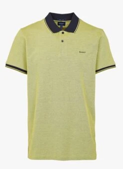 Gant Yellow Regular-fit Embroidered Cotton Piqué Polo Shirt
