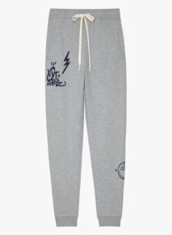 Zadig & Voltaire CAPRI - Grey Cotton Sweatshirt Fabric Joggers
