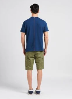 RODGER H - Blue Regular-fit Round-neck Cotton T-shirt -Deals Mode Modee Store 4053495