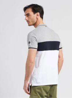 LE TEMPS DES CERISES LEOS - Grey Straight-cut Cotton Piqué Polo Shirt -Deals Mode Modee Store 4053517