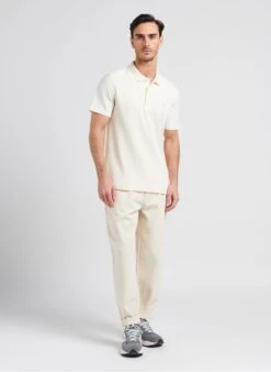 Farah FORSTER - White Straight Stretch Organic Cotton Polo -Deals Mode Modee Store 4053650