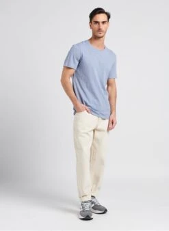 American Vintage SNOPDOG - Beige Straight-leg Cotton Jeans -Deals Mode Modee Store 4053671