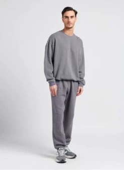 American Vintage IZUBIRD - Grey Cotton Joggers With Elasticated Waist -Deals Mode Modee Store 4053702