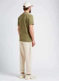 RODGER H - Khaki Regular-fit Round-neck Cotton T-shirt -Deals Mode Modee Store 4053979