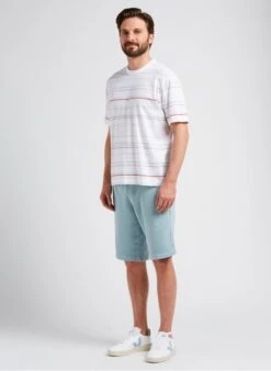 PAUL SMITH White Regular-fit Round-neck Striped Cotton T-shirt -Deals Mode Modee Store 4054003