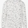Ikks White Slim-fit Printed Cotton Shirt With Classic Collar