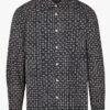 Marc O'Polo Blue Regular-fit Printed Cotton Shirt With Classic Collar
