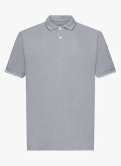 ESPRIT Blue Piqué Knit Cotton-blend Polo Shirt