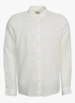 ESPRIT White Regular-fit Linen And Cotton Shirt