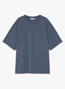 American Vintage FIZVALLEY - Blue Regular-fit Round-neck Cotton T-shirt