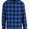 Ikks Blue Checked Shirt With Classic Collar