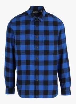 Ikks Blue Checked Shirt With Classic Collar