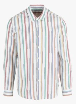 TOKYO RAINBOW - Striped Regular-fit Striped Cotton Shirt With Button-down Collar