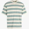 Minimum DAMO - Multicolored Regular-fit Striped Organic Cotton T-shirt With Round Neck