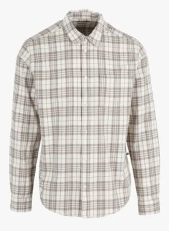 Minimum JACK - Beige Regular-fit Checked Organic Cotton Shirt With Classic Collar