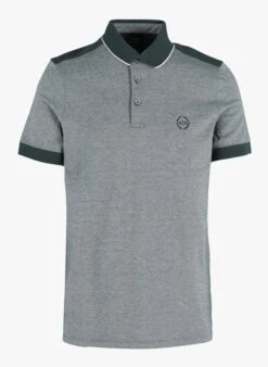 Armani Exchange Grey Regular-fit Cotton Polo Shirt