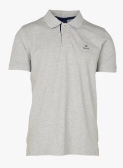 Gant Grey Regular-fit Cotton Piqué Polo Shirt
