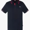 Schott PSDEVON - Blue Regular-fit Cotton Piqué Polo Shirt