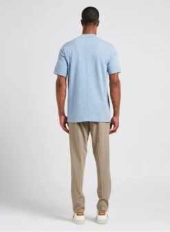 Samsoe Samsoe NORSBRO - Blue Regular-fit Organic Cotton T-shirt With High Neck -Deals Mode Modee Store 4081621