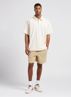 ADIDAS White Loose-fit Cotton Polo Shirt -Deals Mode Modee Store 4081642