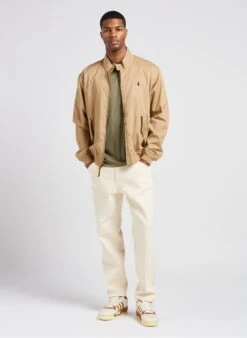 EOLE TEE - Khaki Regular-fit Round-neck Linen-blend T-shirt -Deals Mode Modee Store 4081686