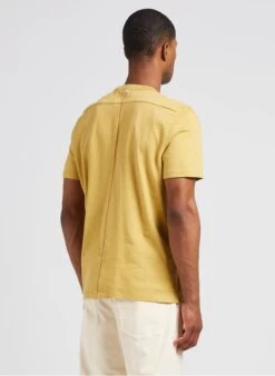 RODGER H - Yellow Regular-fit Round-neck Cotton T-shirt -Deals Mode Modee Store 4081690