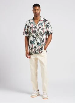 Scotch And Soda Multicolored Printed V-neck Shirt -Deals Mode Modee Store 4081815