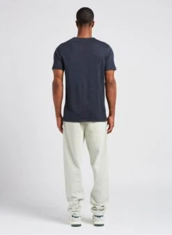 EOLE TEE - Grey Regular-fit Round-neck Linen-blend T-shirt -Deals Mode Modee Store 4081887