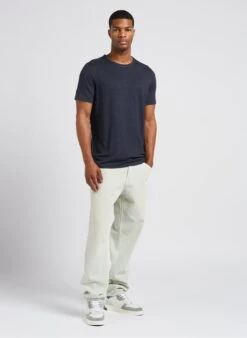 EOLE TEE - Grey Regular-fit Round-neck Linen-blend T-shirt -Deals Mode Modee Store 4081888