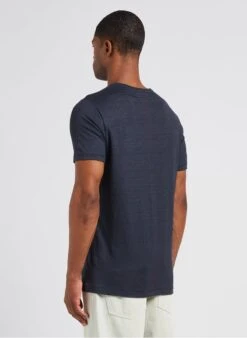 EOLE TEE - Grey Regular-fit Round-neck Linen-blend T-shirt -Deals Mode Modee Store 4081889