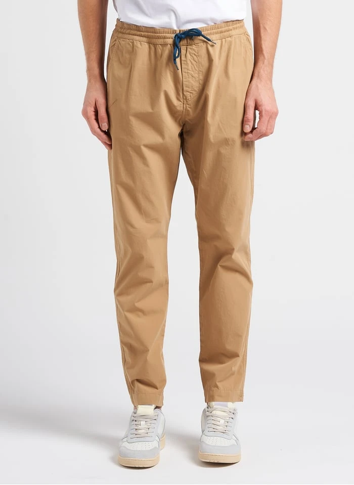 PAUL SMITH Brown Cotton Chino Pants With Drawcord 2 PAUL SMITH Brown Cotton Chino Pants With Drawcord - Image 2