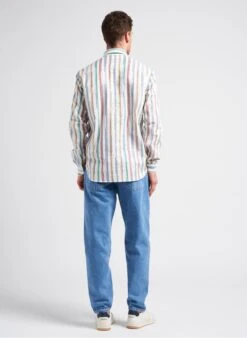 TOKYO RAINBOW - Striped Regular-fit Striped Cotton Shirt With Button-down Collar -Deals Mode Modee Store 4081913
