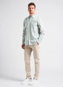 Gant Green Regular-fit Striped Cotton Polo Shirt -Deals Mode Modee Store 4082017