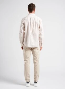 Gant Beige Regular-fit Striped Cotton Shirt With Button-down Collar -Deals Mode Modee Store 4082019