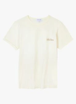 Maison Labiche POITOU TUTTO BENE - Yellow Embroidered Organic Cotton T-shirt